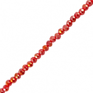 Perles &agrave; facettes 6x4mm disque Heishi Rouge