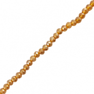 Perles &agrave; facettes 6x4mm disque Heishi Marron