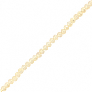 Perles &agrave; facettes 6x4mm disque Heishi Champagne clair