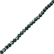 Perles &agrave; facettes 4x3mm disque Heishi Vert fonce