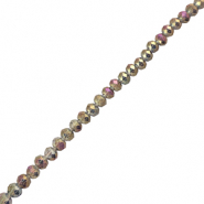 Perles &agrave; facettes 4x3mm disque Heishi Gris