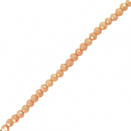 Perles &agrave; facettes 4x3mm disque Heishi P&ecirc;che corail
