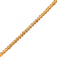 Perles &agrave; facettes 4x3mm disque Heishi Marron