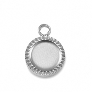 Pierre de Naissance breloque avec serti pour flatback SS16 en acier Inox Argent&eacute;