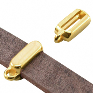 M&eacute;tal DQ poussoir rectangle avec anneau (pour cuir DQ plat 10mm) Dor&eacute; (sans nickel)