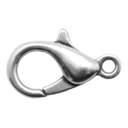 Appr&ecirc;ts en m&eacute;tal DQ fermoir mousqueton 15mm Argent&eacute; antique (sans nickel)
