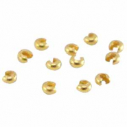 Appr&ecirc;ts en m&eacute;tal DQ cache perles &agrave; &eacute;craser 4mm Dor&eacute; (sans nickel)