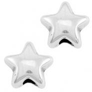 Perles en m&eacute;tal DQ &eacute;toile Argent&eacute; antique (sans nickel)