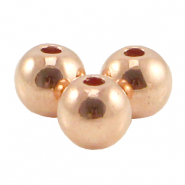 Perles en m&eacute;tal DQ 3mm Dor&eacute; ros&eacute; (sans nickel)