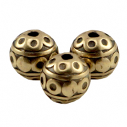 Perles en m&eacute;tal DQ d&eacute;co 8mm Bronze antique (sans nickel)