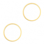 Appr&ecirc;ts en m&eacute;tal DQ anneau ferm&eacute; 15mm Dor&eacute; (sans nickel)