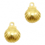 Breloques en m&eacute;tal DQ coquille Dor&eacute; (sans nickel)