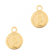 Breloques en métal DQ pièce 8mm Doré (sans nickel)