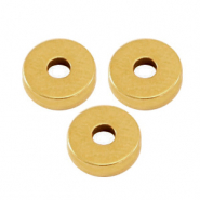 Perles en m&eacute;tal DQ rondelle 6x2mm Bronze antique (sans nickel)
