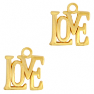 Breloques en métal DQ "love" Doré (sans nickel)