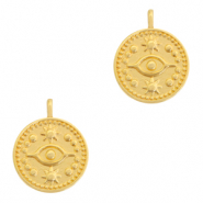 Breloques en métal DQ oeil 15mm Doré (sans nickel)