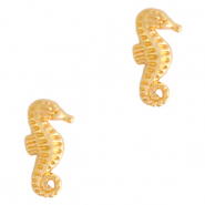 Perles en m&eacute;tal DQ hippocampe Dor&eacute; (sans nickel)