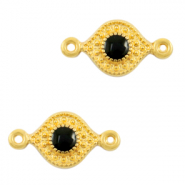 Breloques en m&eacute;tal DQ connecteur Noir-dor&eacute; (sans nickel)
