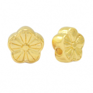 Perles en m&eacute;tal DQ fleur Dor&eacute; (sans nickel)