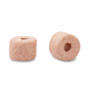 Perles en c&eacute;ramique DQ grecque 5mm P&ecirc;che blush