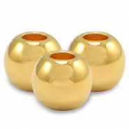 Perles en m&eacute;tal DQ 3mm Dor&eacute; (sans nickel)