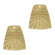 Breloques en m&eacute;tal DQ trap&egrave;ze Dor&eacute; (sans nickel)