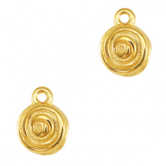 Breloques en m&eacute;tal DQ spirale Dor&eacute; (sans nickel)