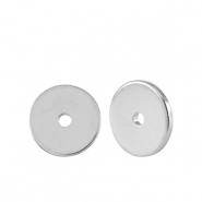 Perlen en m&eacute;tal DQ disque rondelle 8mm Argent&eacute; antique (sans nickel)