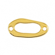 Breloques en m&eacute;tal DQ connecteur ovale Dor&eacute; (sans nickel)