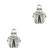 Breloques en m&eacute;tal DQ coccinelle Argent&eacute; antique (sans nickel)