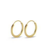 Appr&ecirc;ts en m&eacute;tal DQ boucles d'oreilles cr&eacute;oles 15mm Dor&eacute; (sans nickel)