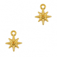 Breloques en m&eacute;tal DQ &eacute;toile Dor&eacute; (sans nickel)