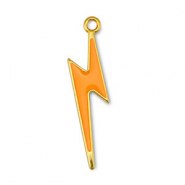 Breloques en m&eacute;tal DQ foudre Orange-Dor&eacute; (sans nickel)