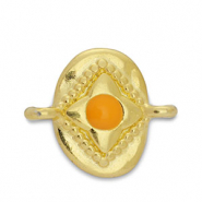 Breloques en m&eacute;tal DQ connecteur ovale Dor&eacute;-orange (sans nickel)