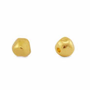 Perles en m&eacute;tal DQ cube Dor&eacute; (sans nickel)