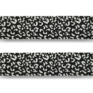 Bandana l&eacute;opard Noir-blanc