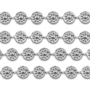 Appr&ecirc;ts en acier Inox cha&icirc;ne maille jaseron rond Argent&eacute;