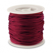 Cordon tendance 2mm Rouge fonc&eacute;