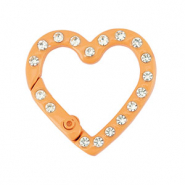 Appr&ecirc;ts color&eacute;s porte-cl&eacute;s coeur Orange