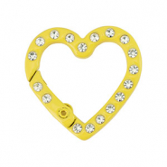 Appr&ecirc;ts color&eacute;s porte-cl&eacute;s coeur Jaune