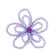 Breloques en acier Inox fleur Violet lavande