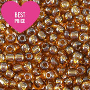Perles de rocailles 12/0 (2mm) Marron transparent