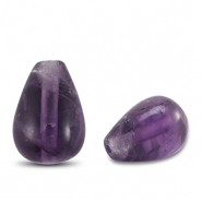 Pierres naturelles perles Am&eacute;thyste goutte Violet