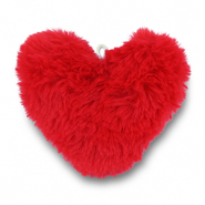 Pendentifs accroche-regard pompon c&oelig;ur Rouge