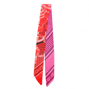 Bandana foulard avec &eacute;toile Rouge-fuchsia
