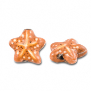 Perles en c&eacute;ramique &eacute;toile de mer Orange