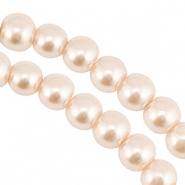 Perles en verre 8mm Marron beige