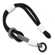 Cordon t&eacute;l&eacute;phonique tendance Noir-blanc