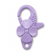 Appr&ecirc;ts color&eacute;s fermoir mousqueton fleur Violet