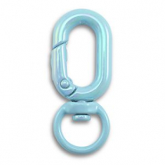 Appr&ecirc;ts color&eacute;s porte-cl&eacute;s ovale Bleu clair-AB coating